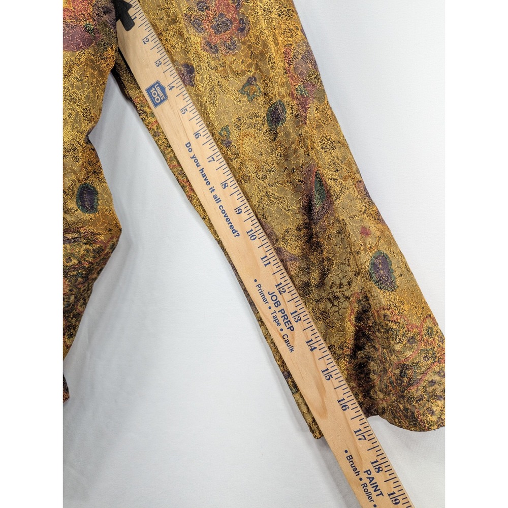 Michael & Company Vintage Gold Floral Metallic Brocade Blazer Jacket XL Tapestry - Picture 9 of 11